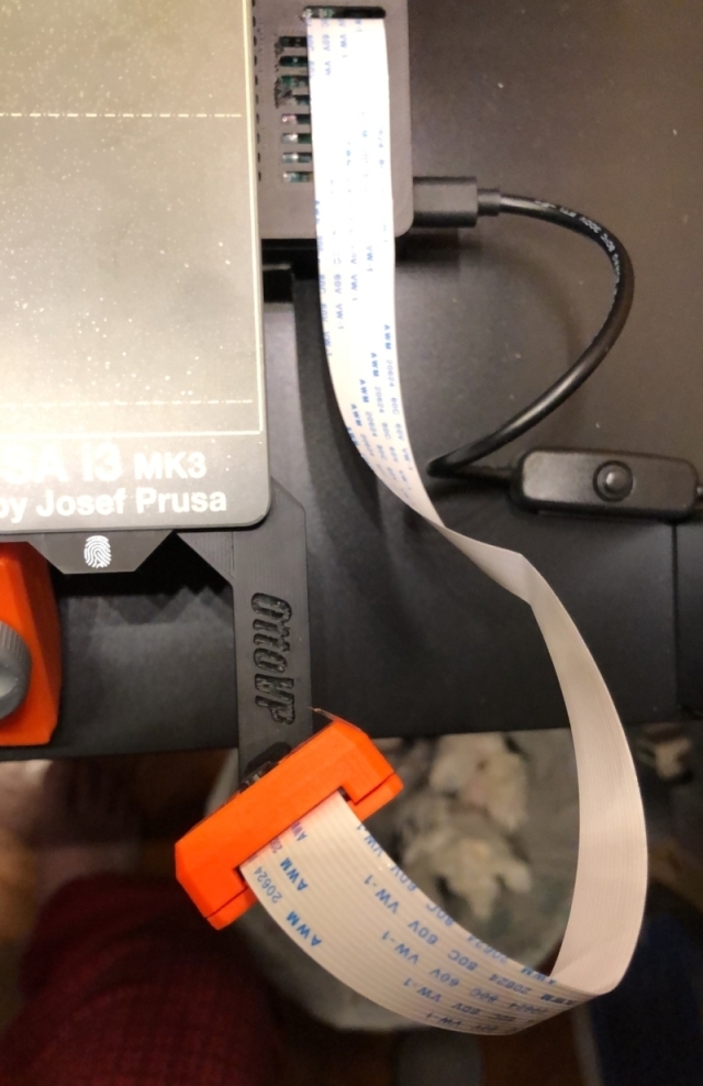 Prusa Mk2/3/s/+ OctoPi Pi Camera Bed Clamp Mount Nylock mod compatible