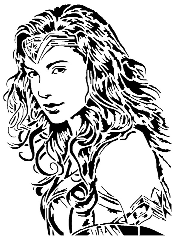 Wonder Woman stencil 11