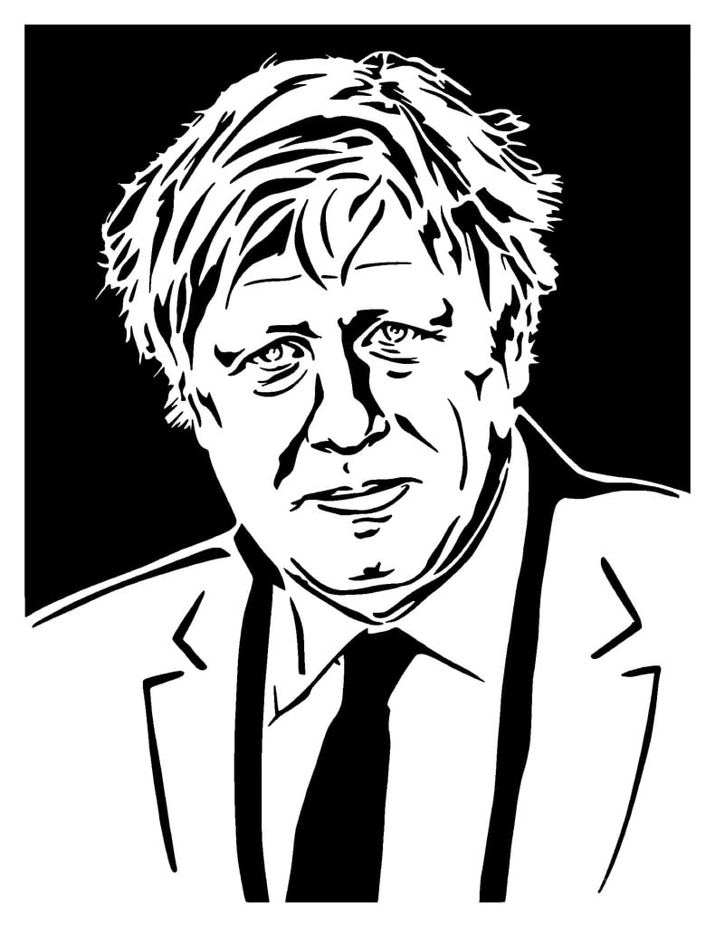 Boris Johnson stencil