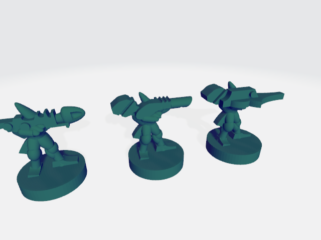 tiny 6mm space elf heavy weapon team