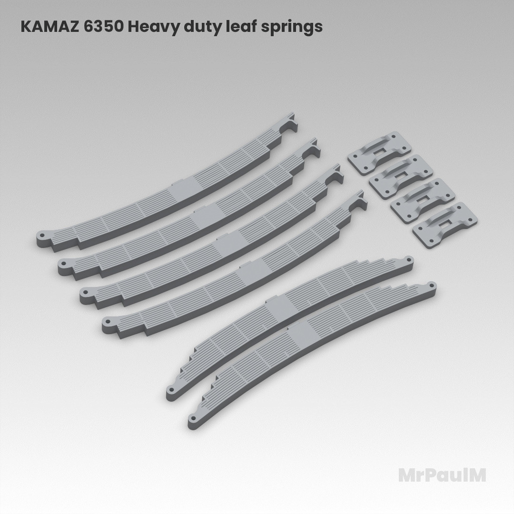 RC TRUCK 8x8 KAMAZ 6350 3D: HEAVY DUTY LEAF SPRINGS