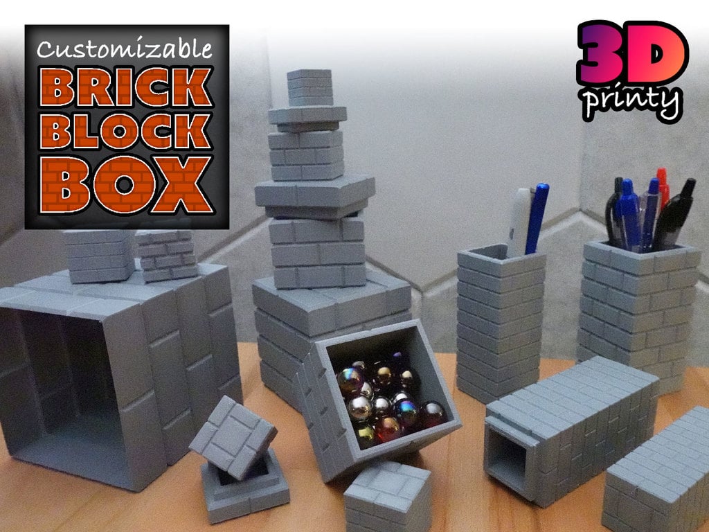 Customizable Brick Block Box