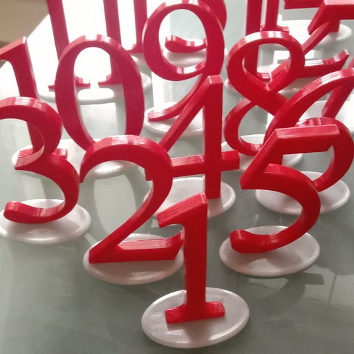 Table Numbers for Party Games