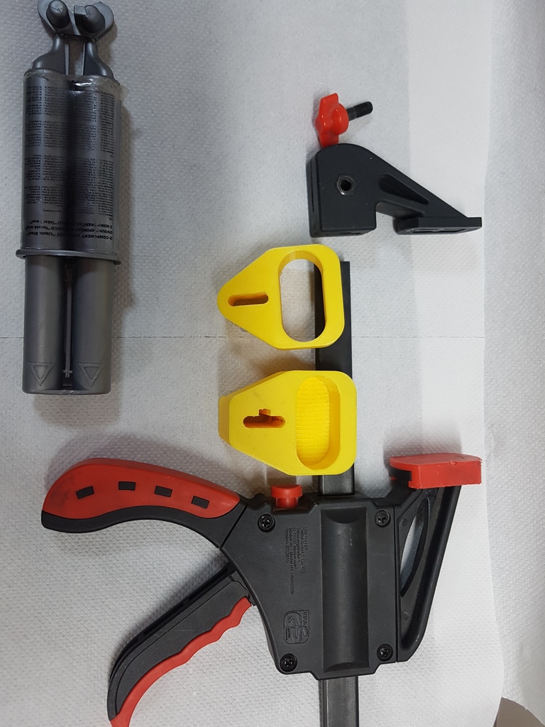 epoxy glue double syringe dispenser for shop clamp version 1