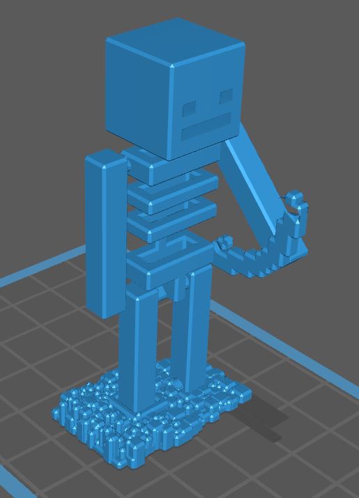 Minecraft Skeleton with bow assembled