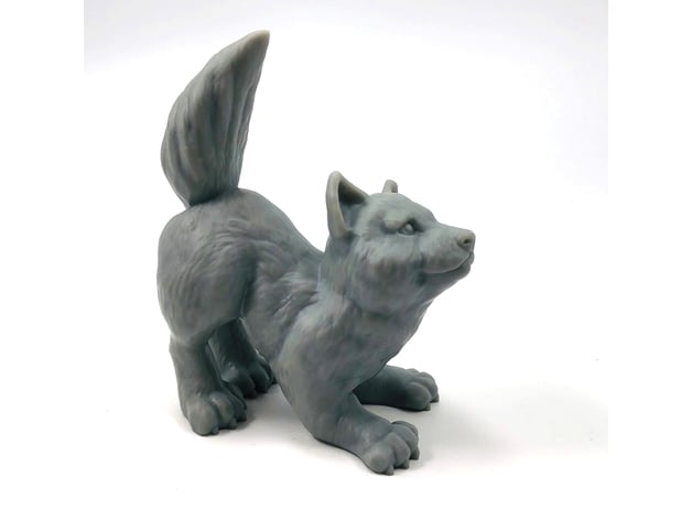 Download Wolfie Supports Free Wolf Cub Sculpt By Loubie Thingiverse PSD Mockup Templates