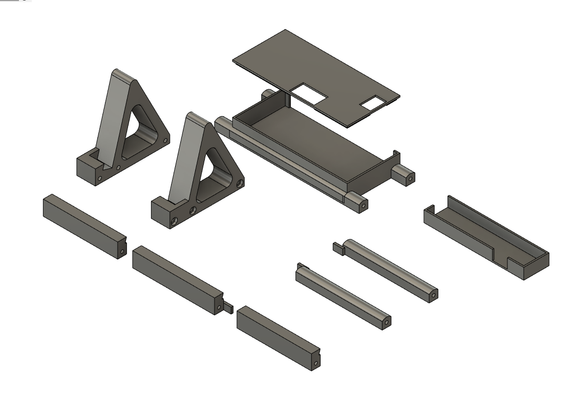 Stand and Electronics Box for reused Laptop Display