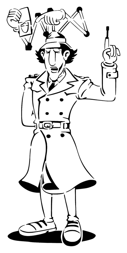 Inspector Gadget stencil