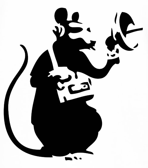 Banksy Rat stencil 10