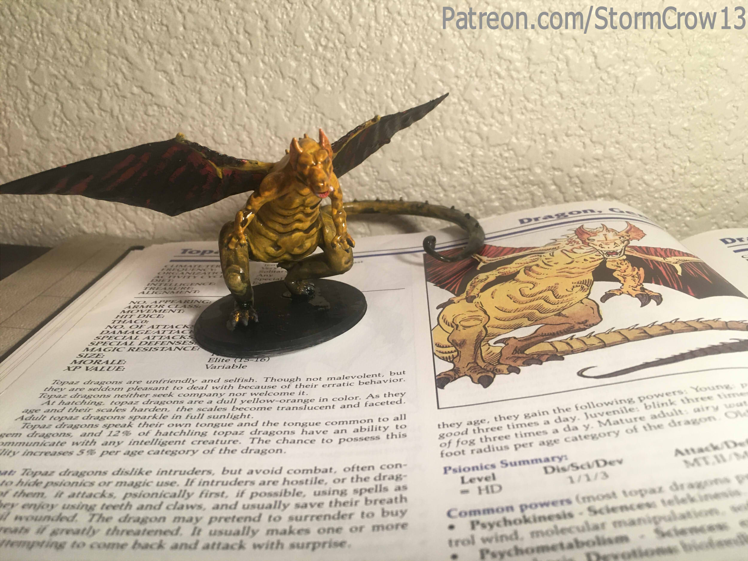2nd Ed AD&D Topaz Dragon