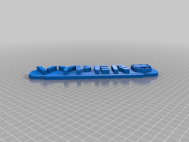 Vyper Lettering 3D with Logo and Background