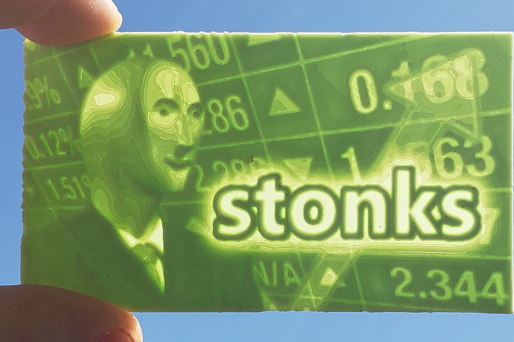 Stonks business card