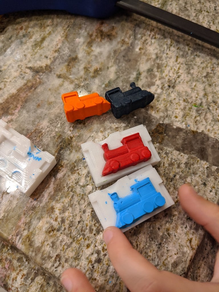 Train Mold (2 part) for recycling crayons
