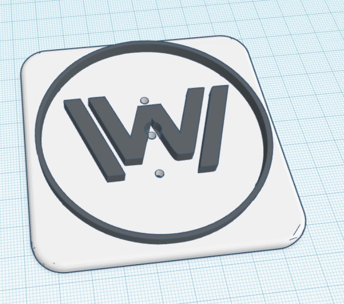 Modular trailer hitch Faceplate -  Westworld Logo