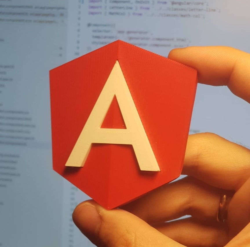 Angular Framework logo, two parts