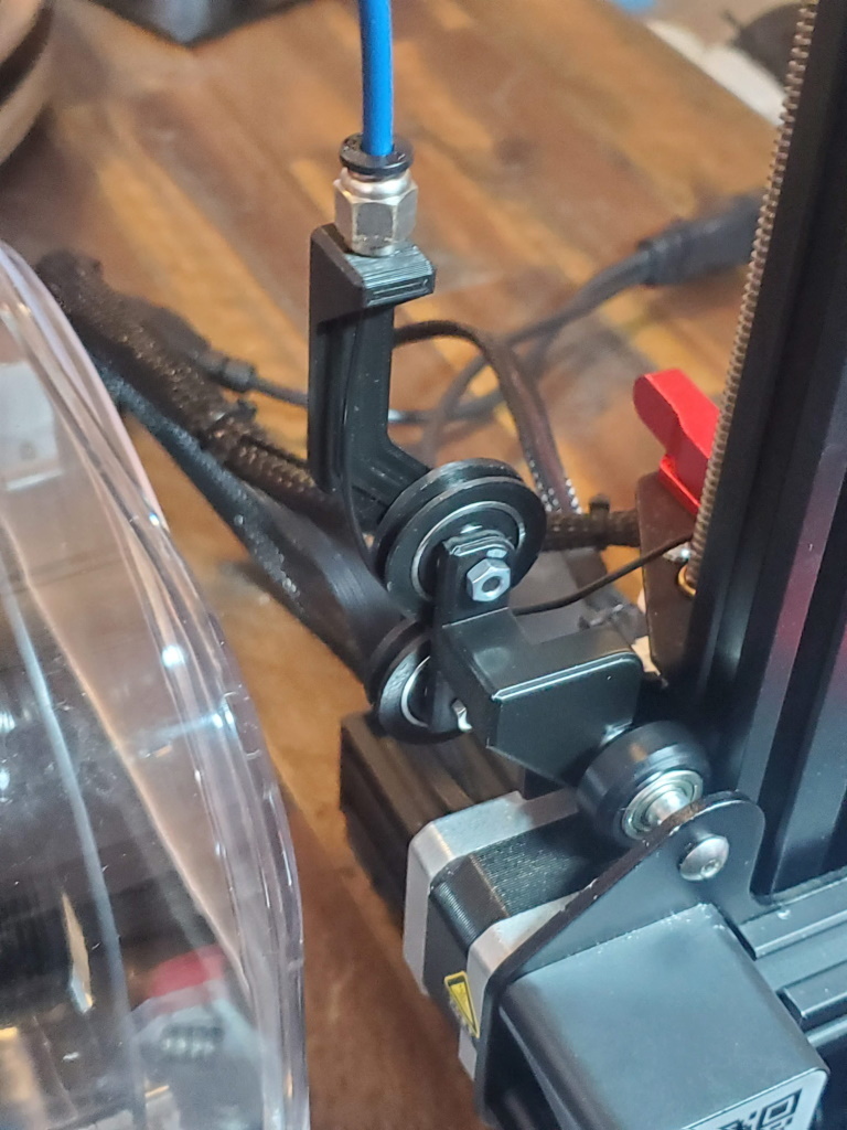 Ender 3 V2 Filament Guide with Bowden Tube Support