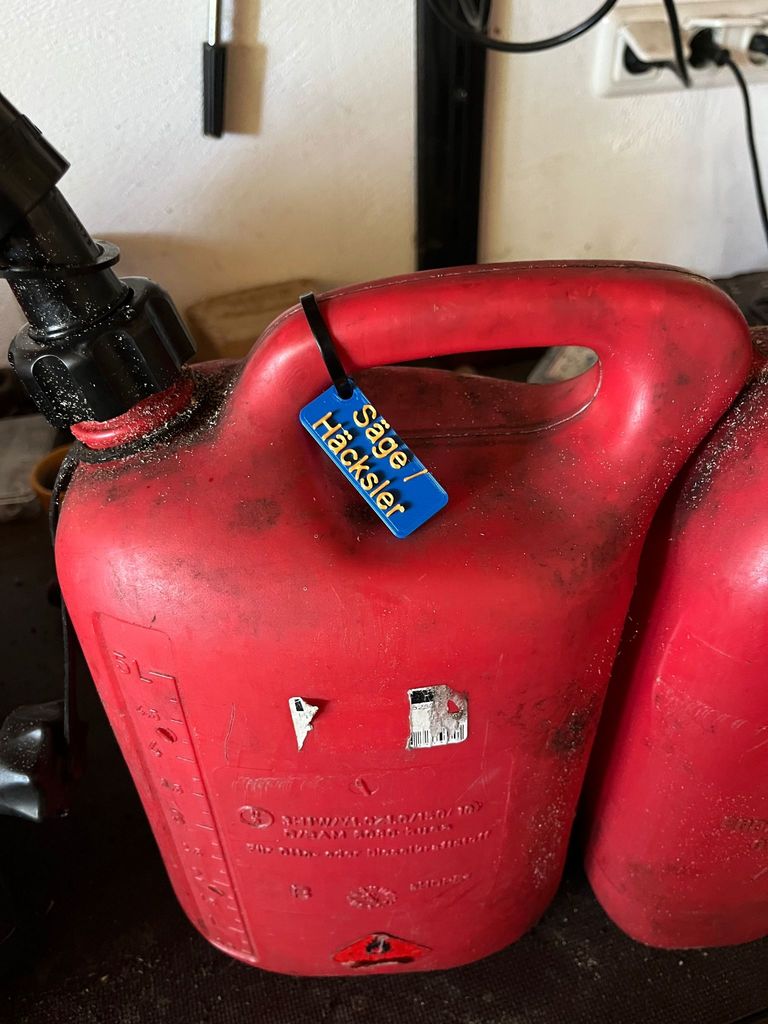 Labels for gas cans