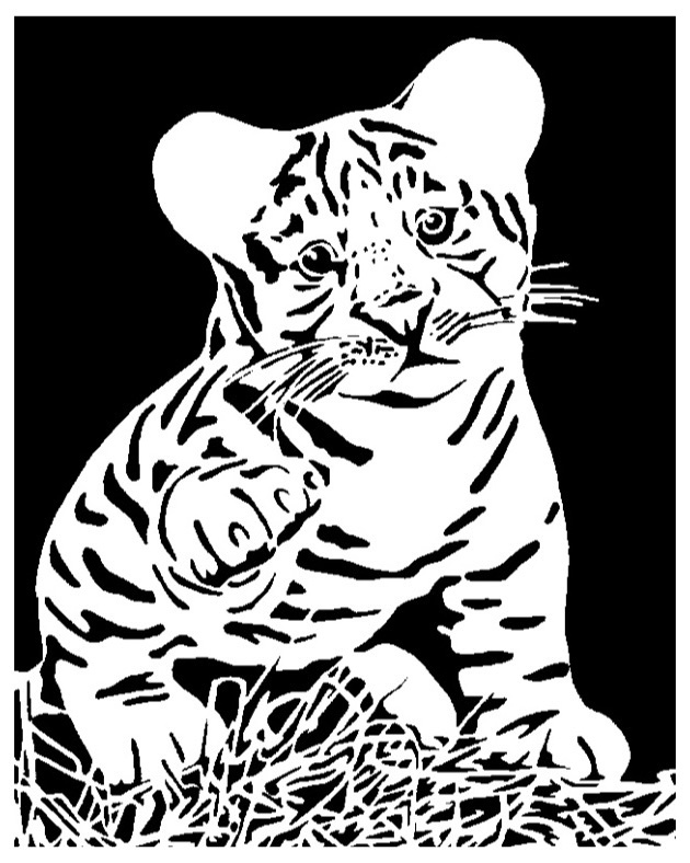 Tiger Cub stencil 4