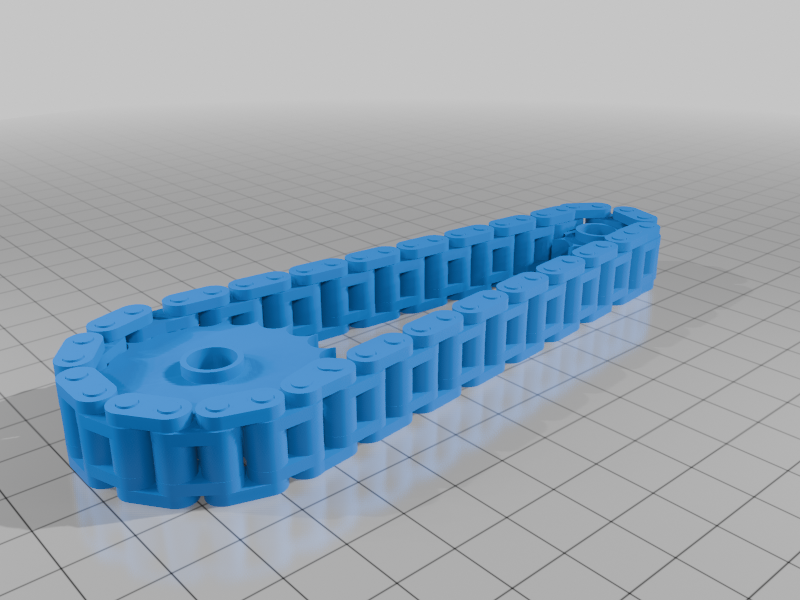 Sprockets pair with chain parametric