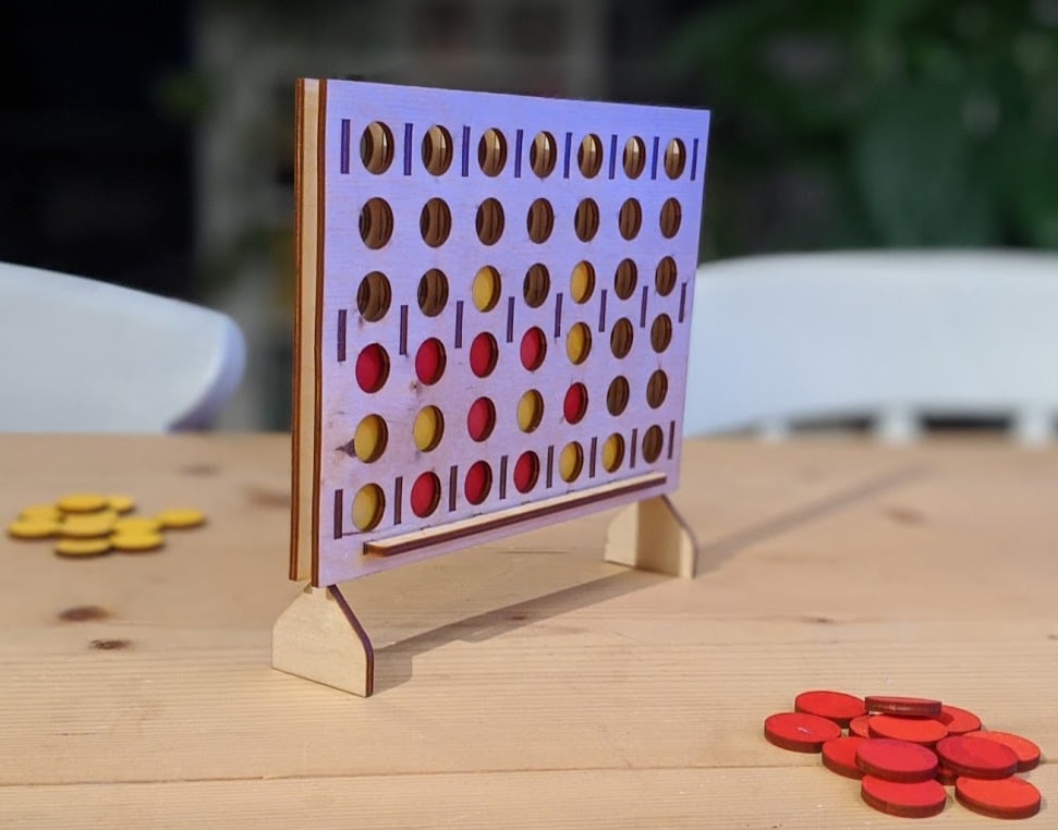 Laser Cut 4-in-a-row Game