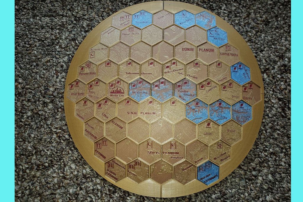 RifRaf Terraforming Mars Tile Base Inserts for 3D Mars Board