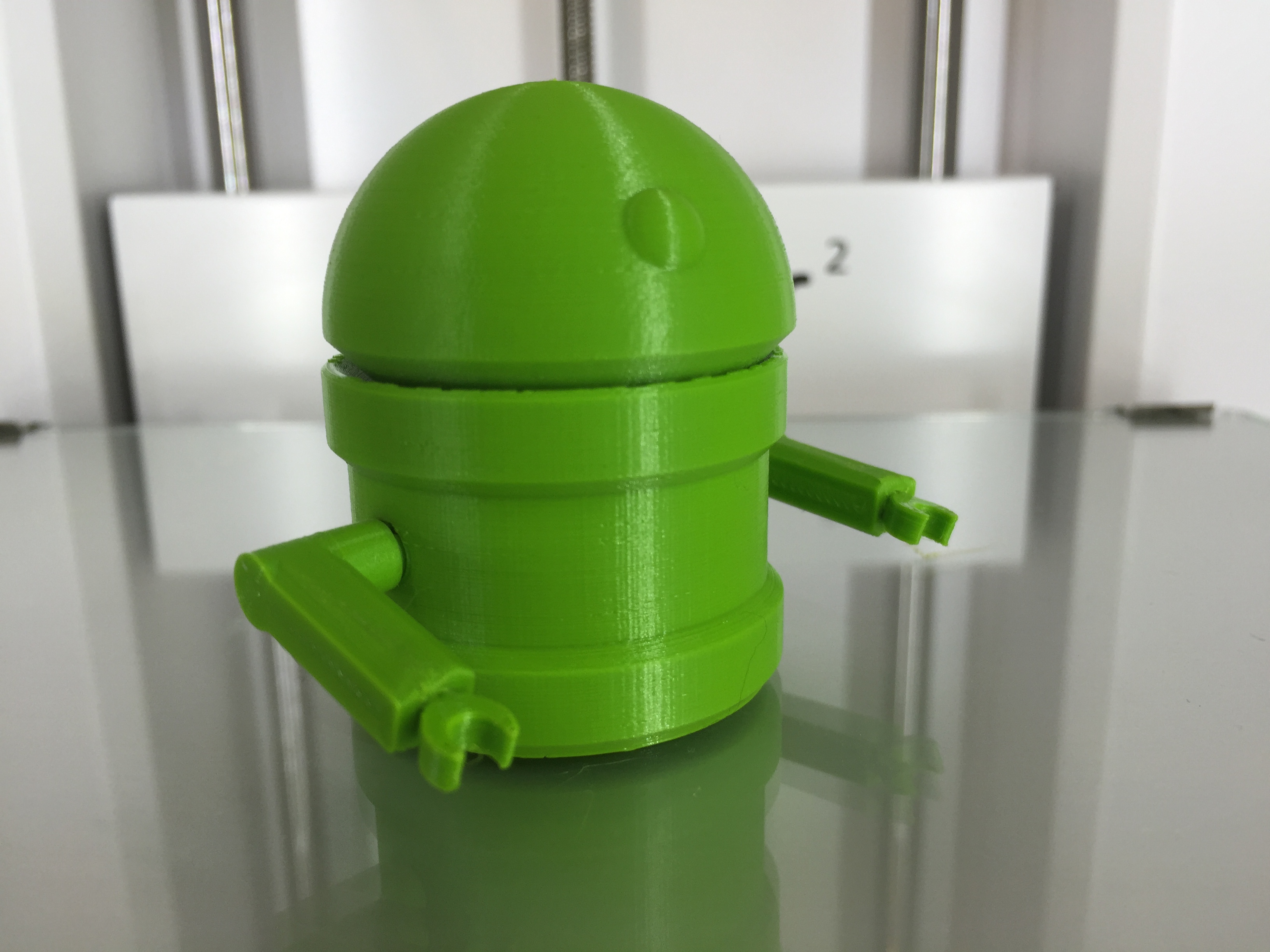 Robot with turnable head, movable arms and hands
