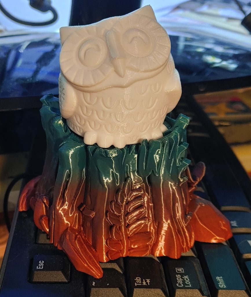 Smiling Owl w/Stump Fixed for Toolmoon Light