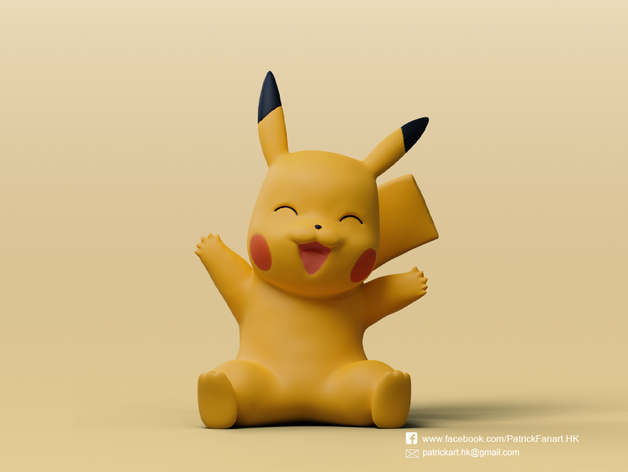 Pikachu Pokemon By Patrickfanart Thingiverse
