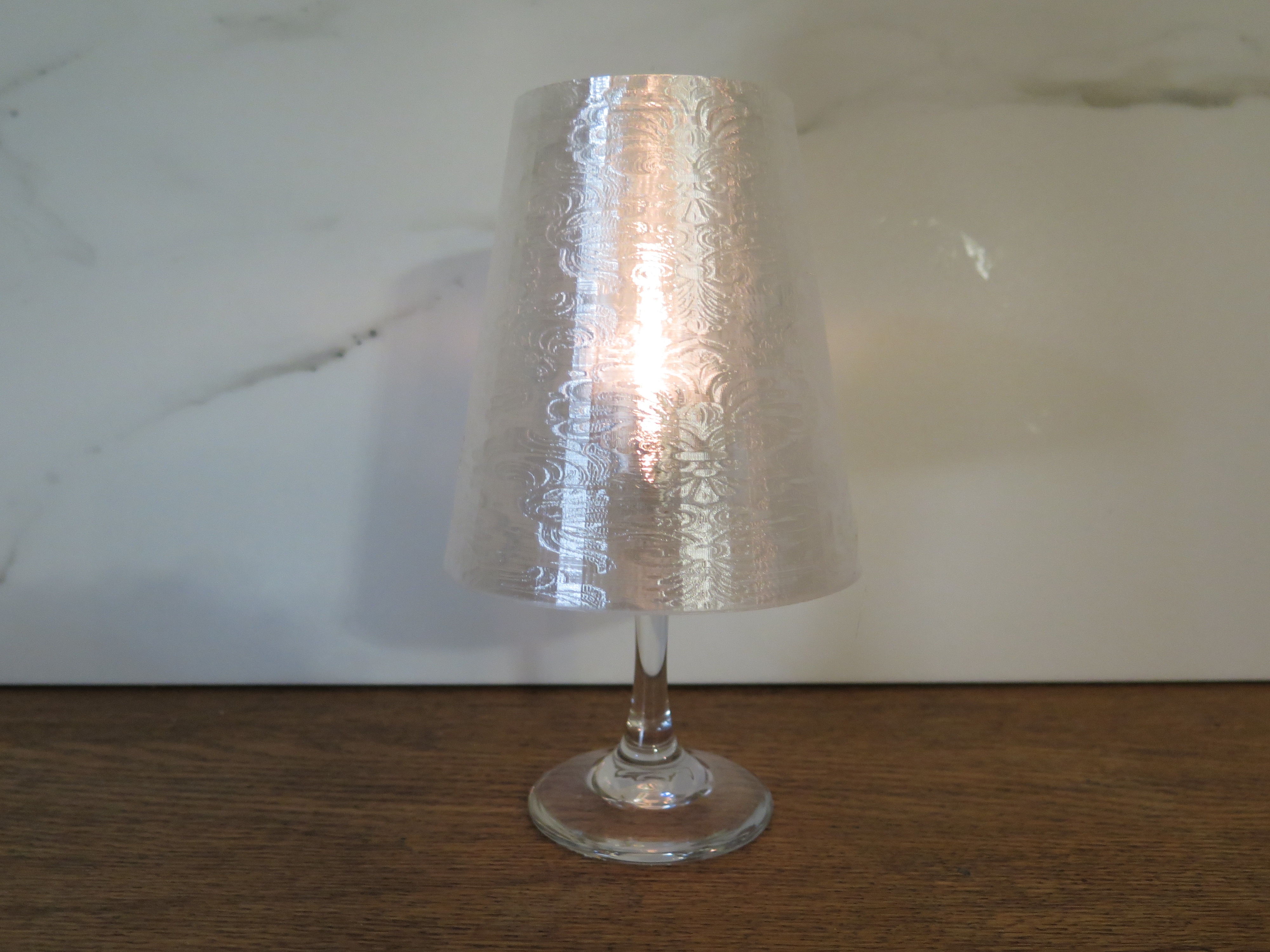 Wine Glass Lamp Shade Blank