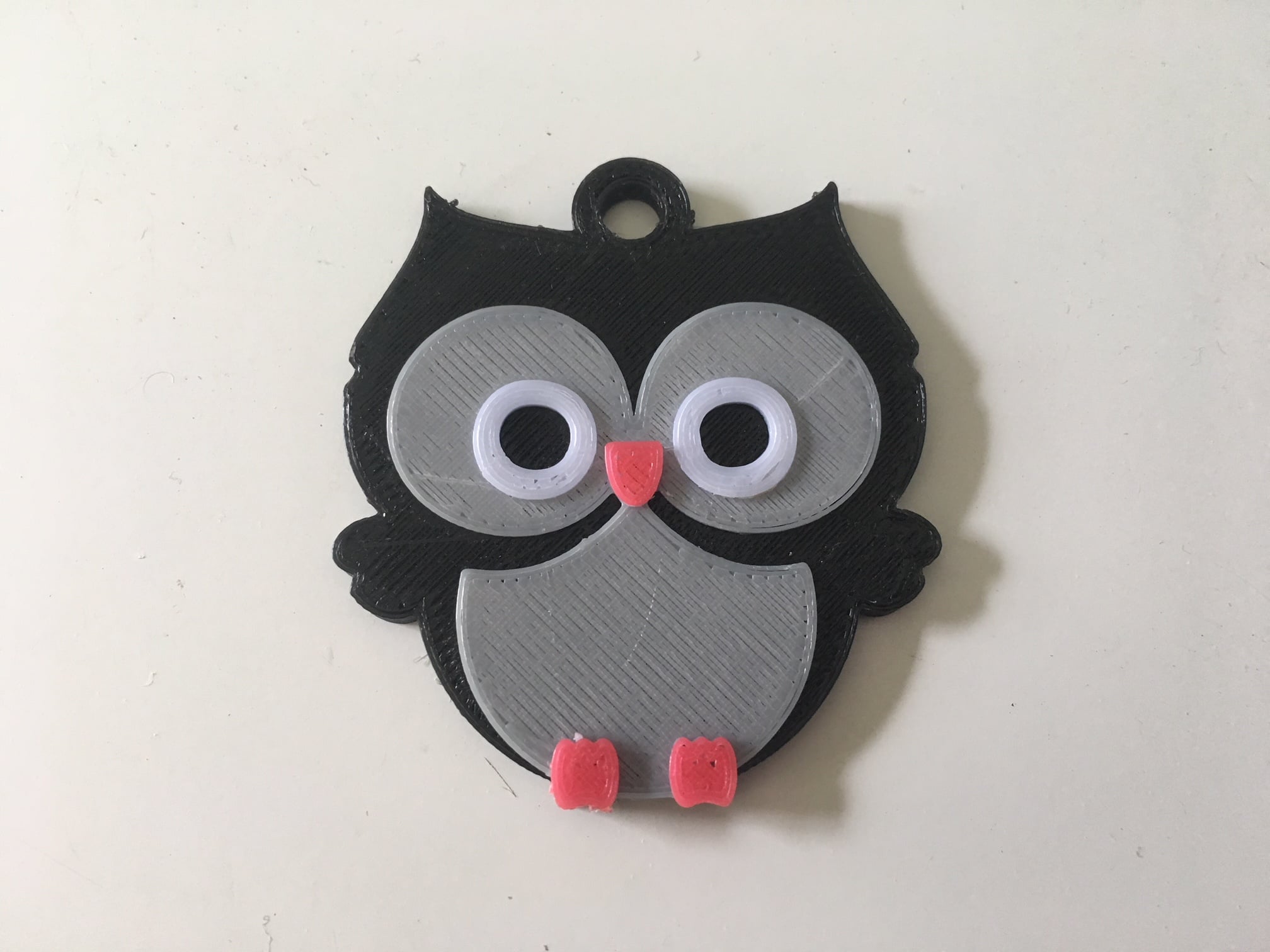 Multi-Coloured Owl Key Tag