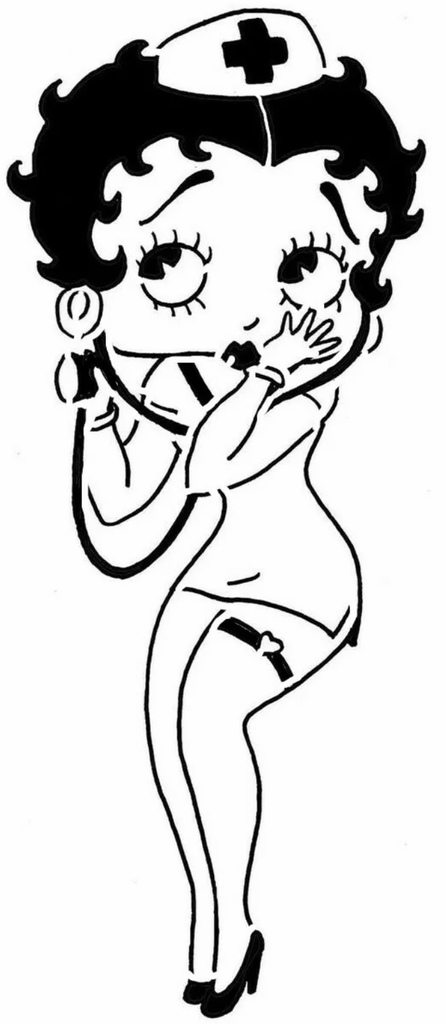 Betty Boop stencil 7