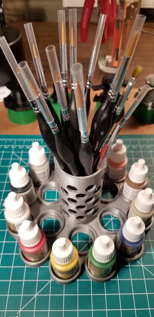 Hobby Paint Rack with Brush holder