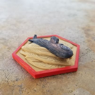 Beached Submarine Wasteland Tile (Compatible With Pocket Tactics)