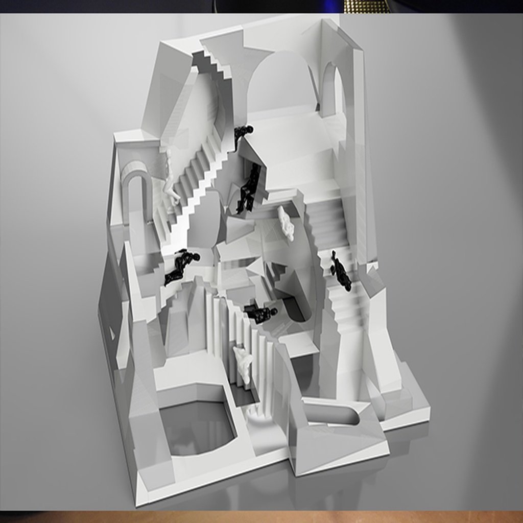 MC Escher 2D to3D
