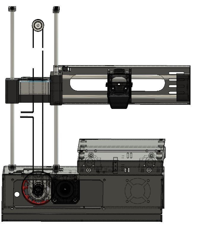 Belted Z-axis for MP select mini and similar.