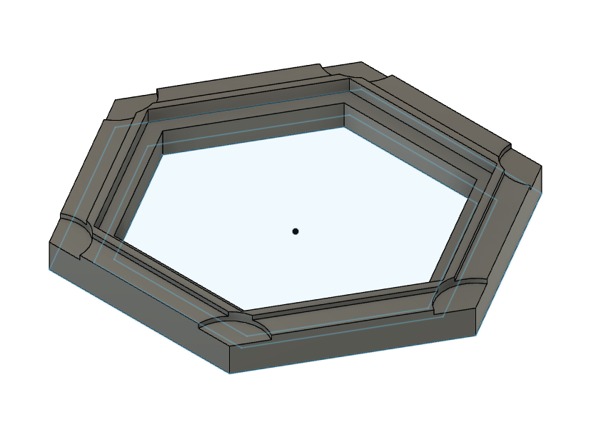 3D CATAN Tile border for 5mm dia x 4mm magnets