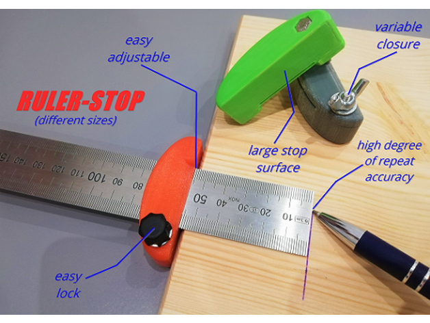 Customizable Ruler Stop Speed Marker Linealanschlag