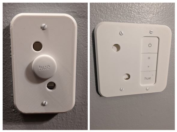 Philips Hue remote and button holders/ decora rocker light switch covers