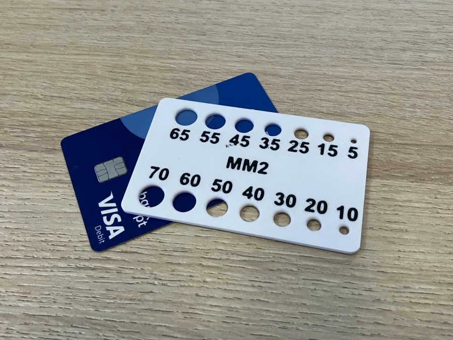 Credit Card Sized Metric Wire Gauge