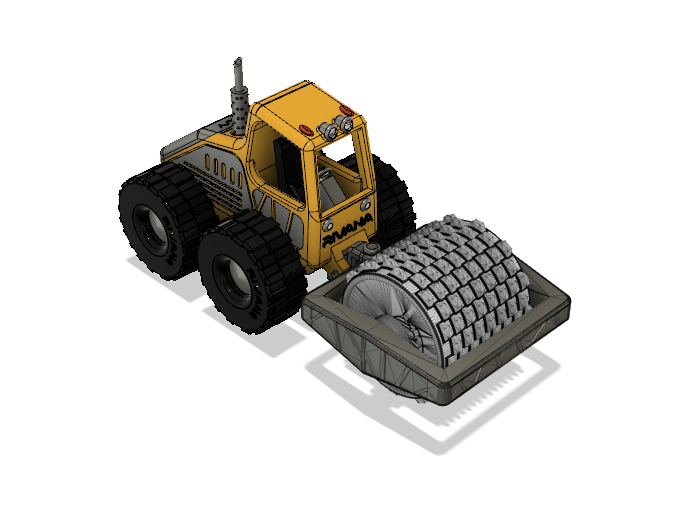 Yellow Bulldozer with Rollers ( Adapter Conversion)
