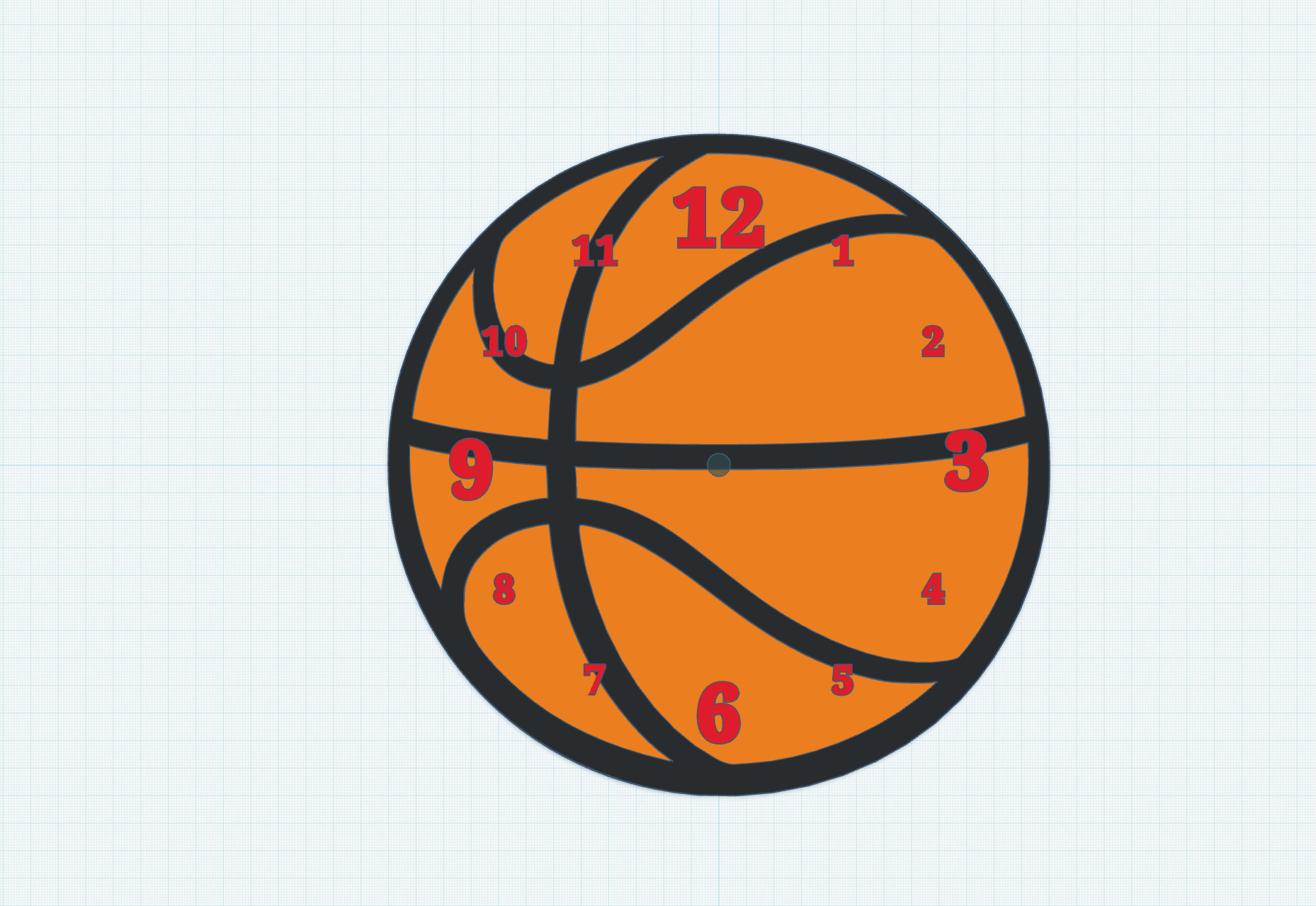 Basketball Clock Face