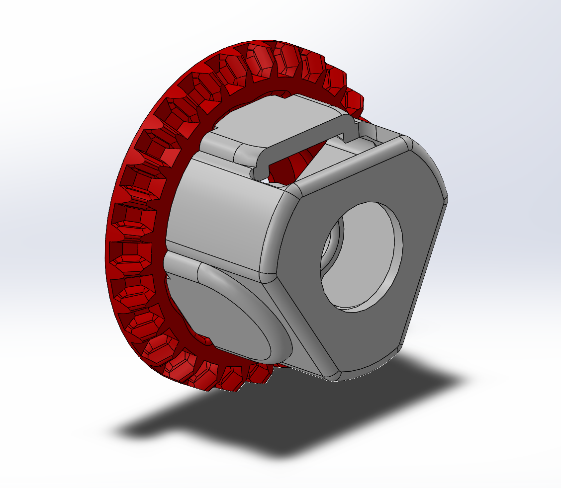 Custom 2 studs wide differential frame for Technic v2