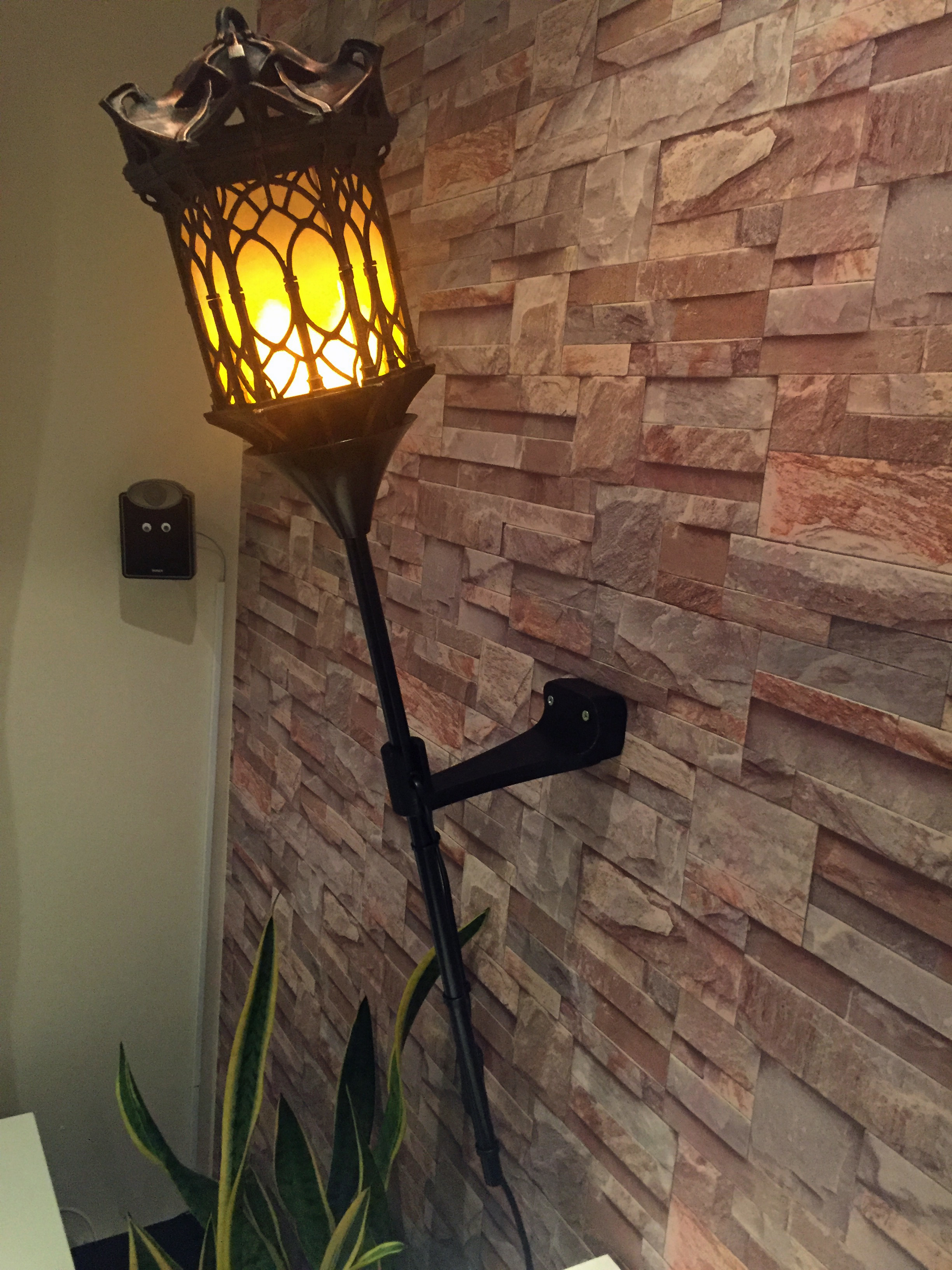Flaming Wall Torch Clamp (based on IKEA Floor Lamp)