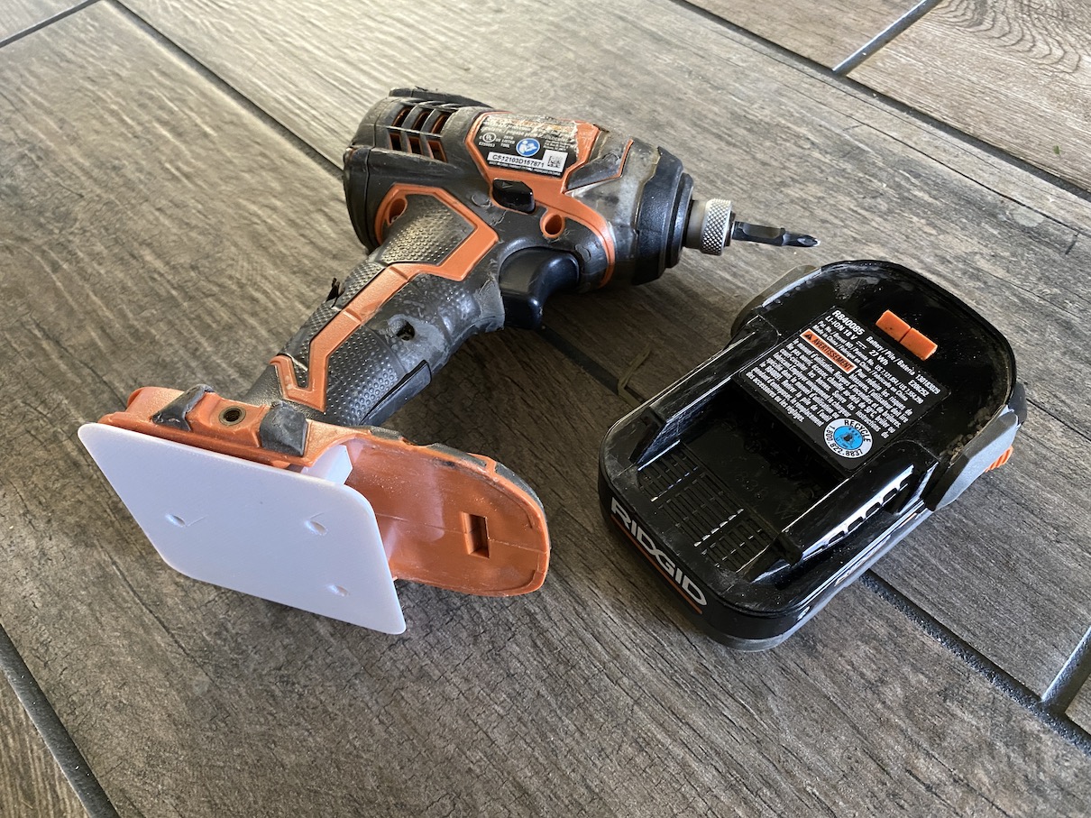 Ridgid 18v Tool Holder with supports