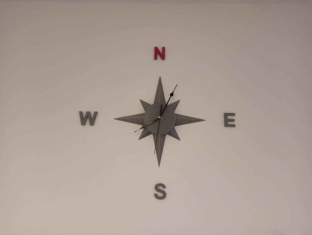 Wall clock (compass design)