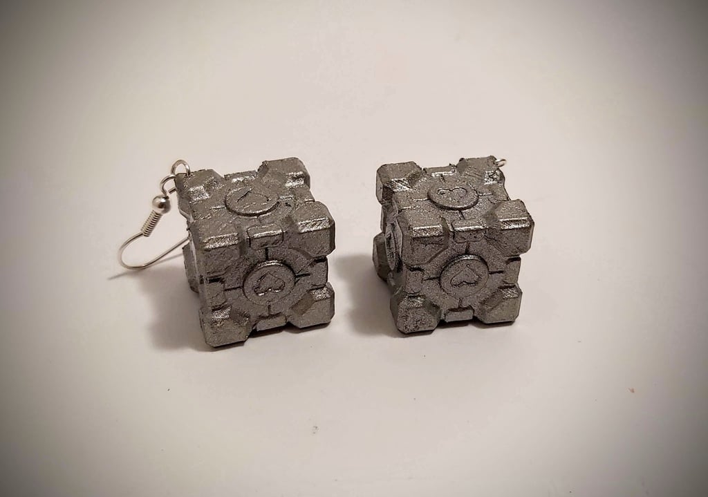 Portal Companion Cube Earrings/Keychain