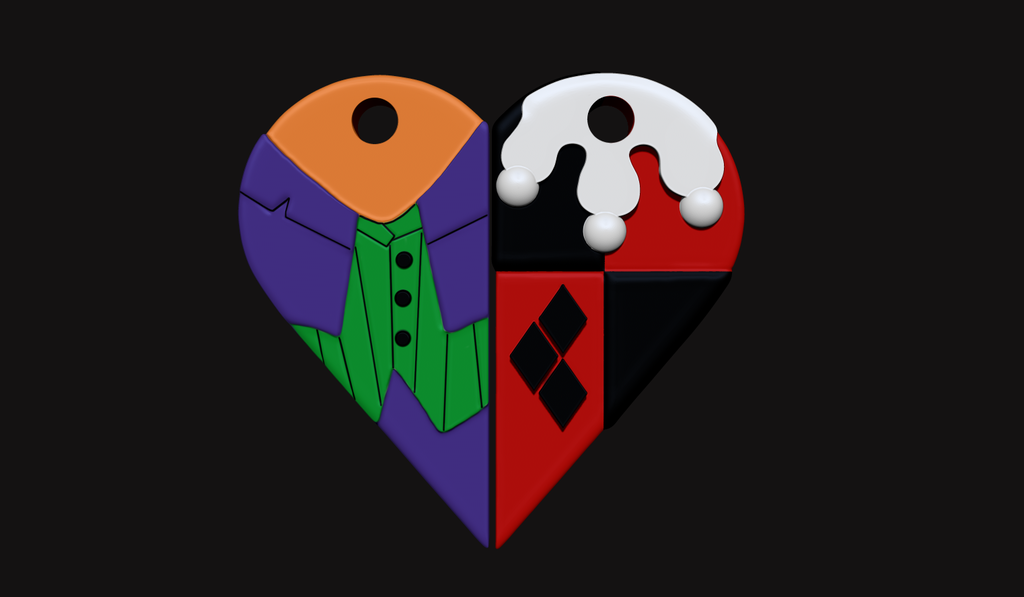 Harley Quinn & Joker Heart