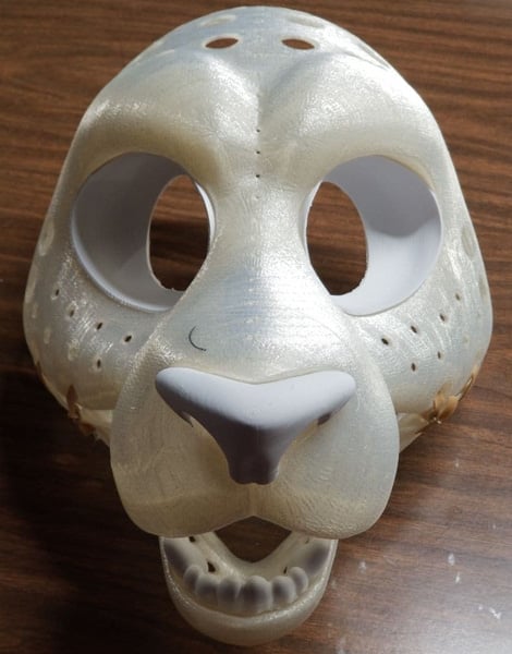 Panther: fursuit head-base, eyes and teeth