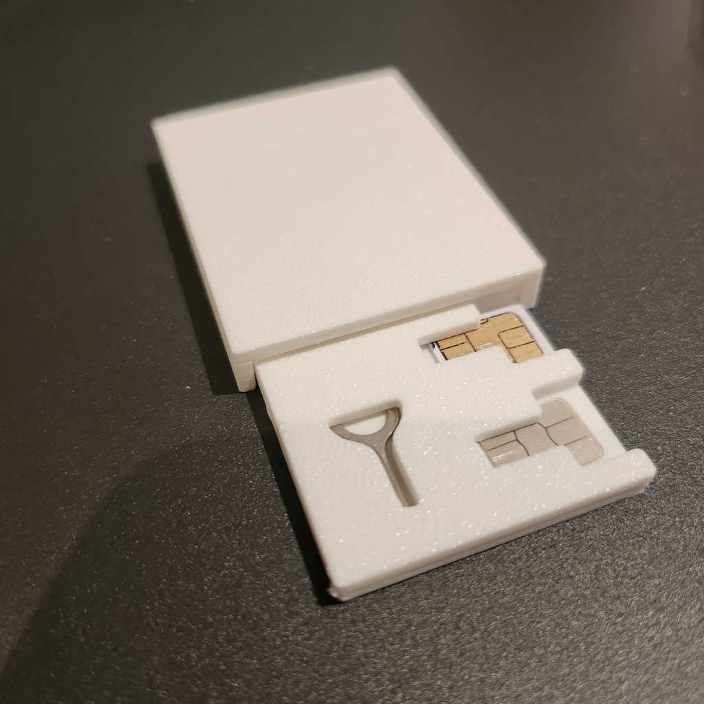 Sim card holder for 3 nano sim cards and 1 tray opener