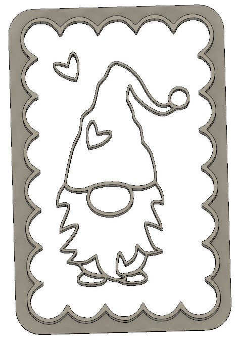 Christmas Gnome cookie cutter